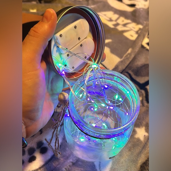 ❌RESERVED❌SKULL “ADULT HUMOR” PURPLE/GREEN LED LIGHTS SKULL DECOR JAR/HANDMADE - Picture 9 of 14